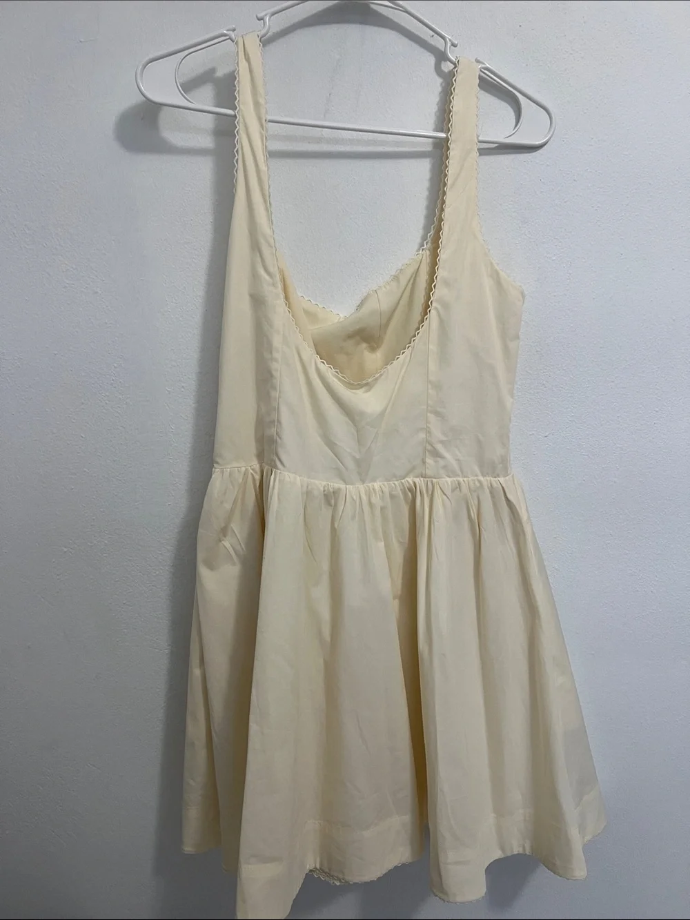 NIA Cream Cotton Cocktail dress with Scoop Neck - Picture 5 of 5